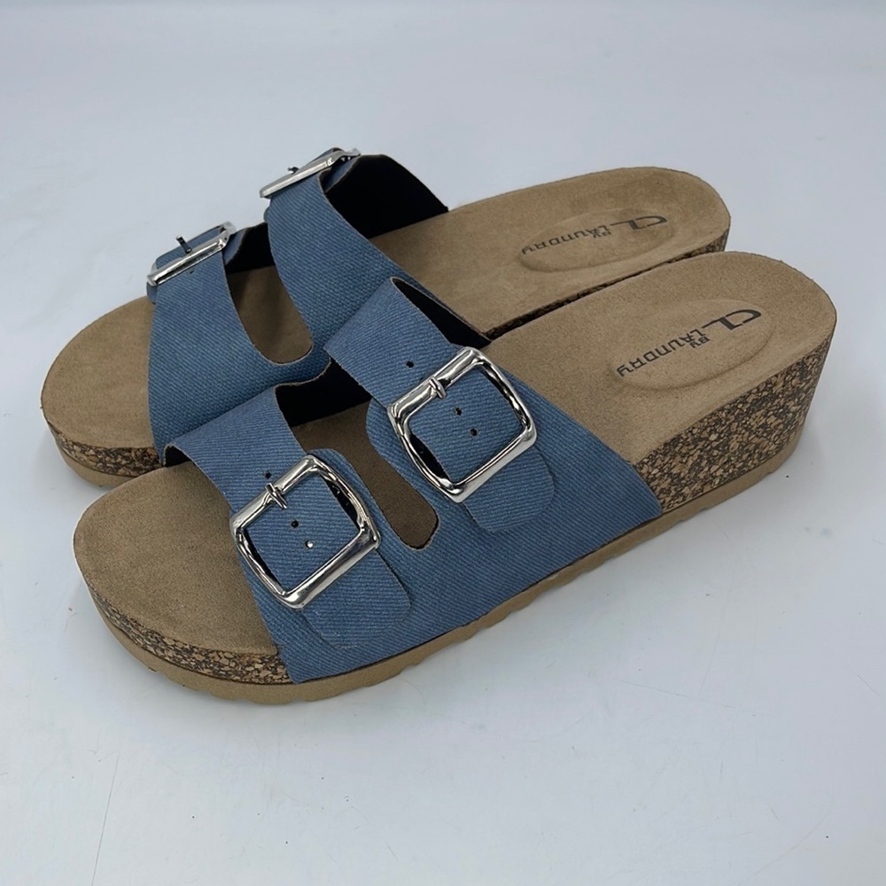 Chinese Laundry Blue Strap Slip On Slipper